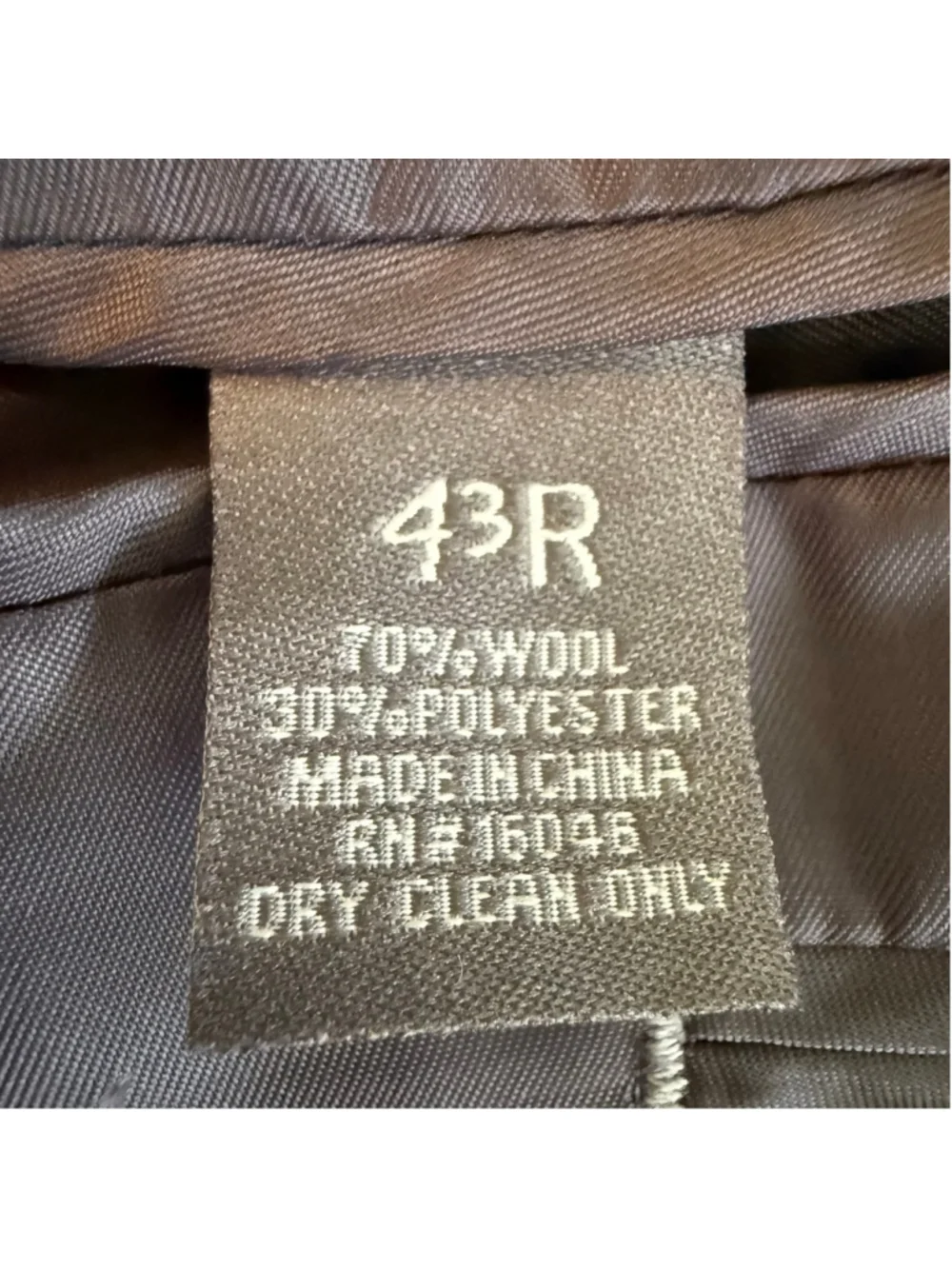 Perry Ellis Portfolio Men’s 43R Gray 100% Wool 3 Button Suit Blazer Sport Coat